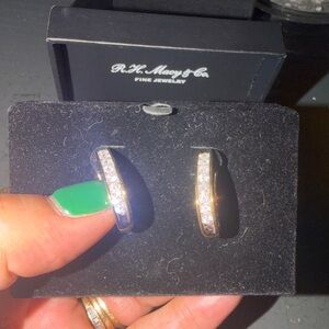 R.H Macy&Co fine jewelry diamond earrings